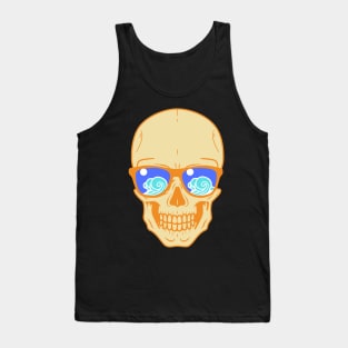 Skull Waves Skeleton Beach Party Tank Top